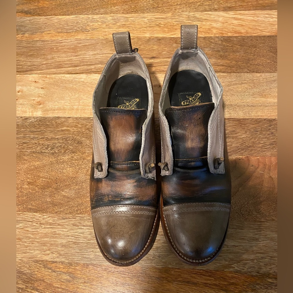 Freebird by Steven Two-Tone Leather Loafers
